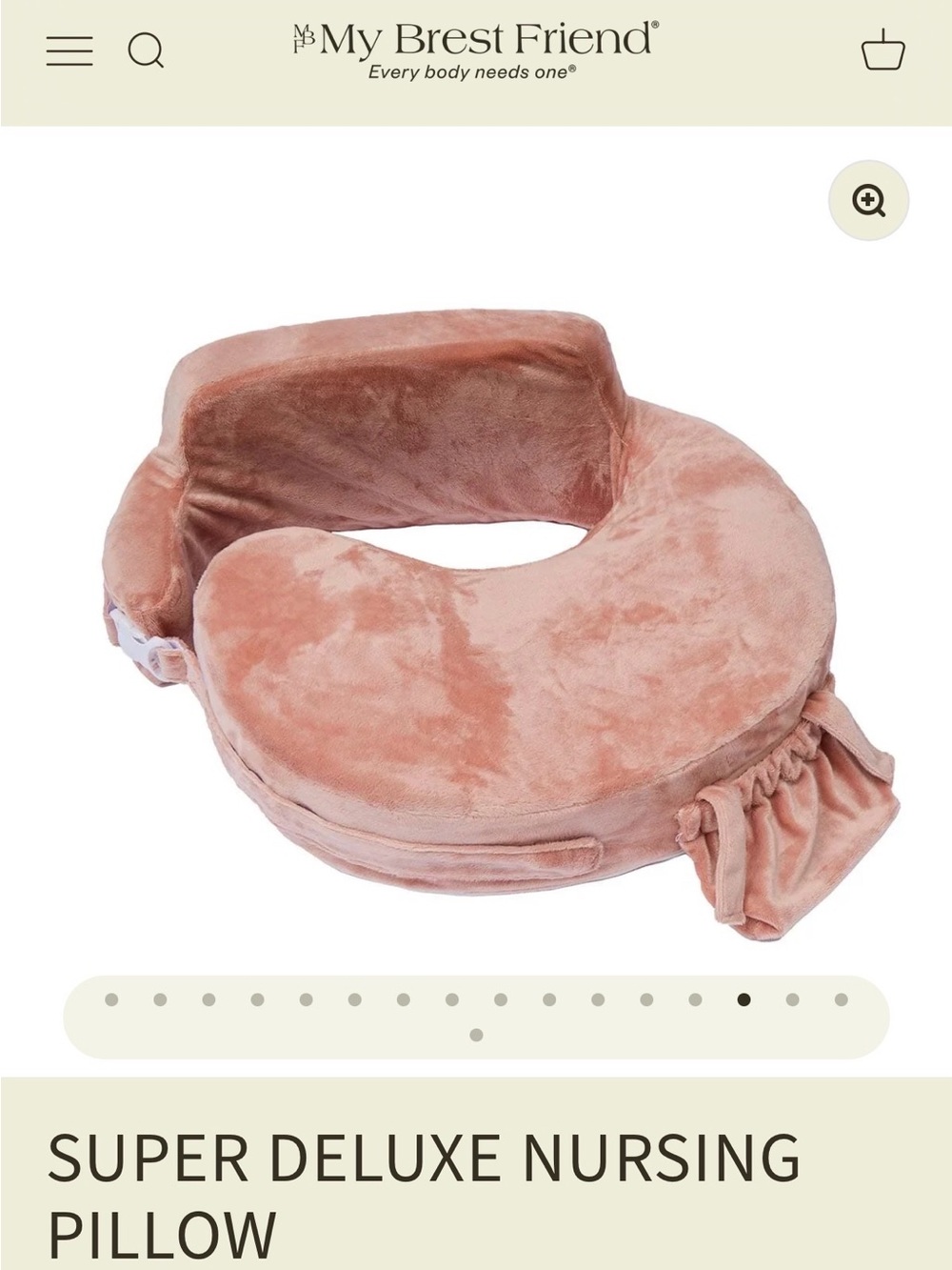 My Brest Friend Super Deluxe Nursing Pillow - Dusty Rose
